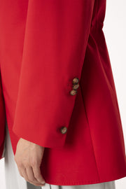 Ruby red wool adjustable blazer