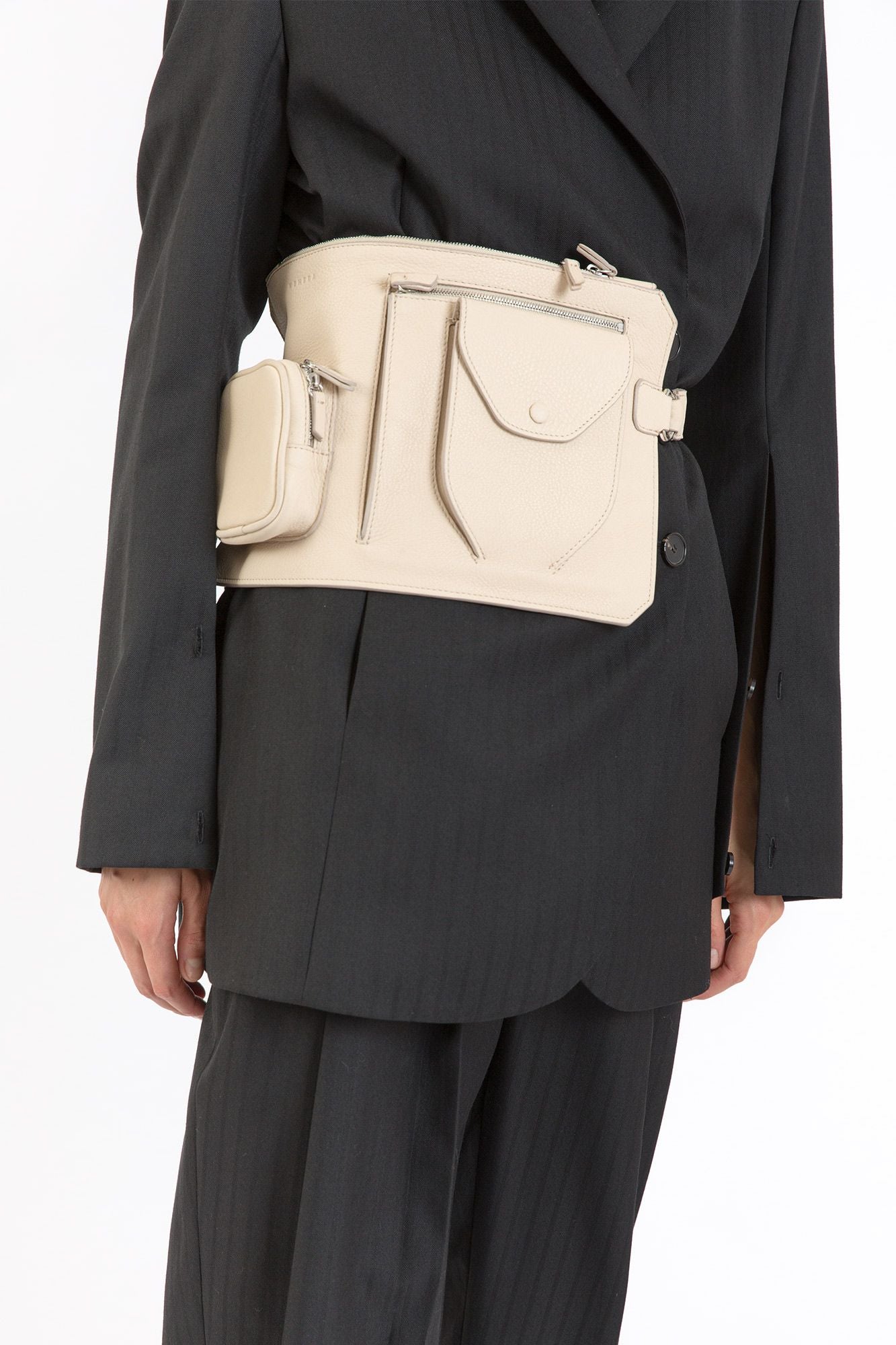 Light leather belt bag
