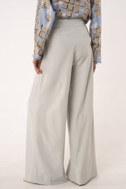 Sage viscose&wool high waisted wide pants