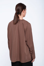 Cocoa fluid tencel collar shirt