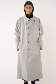 Sage cotton reversible trench coat