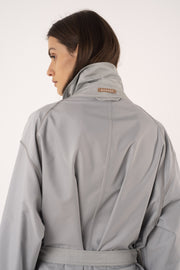 Sage cotton reversible trench coat