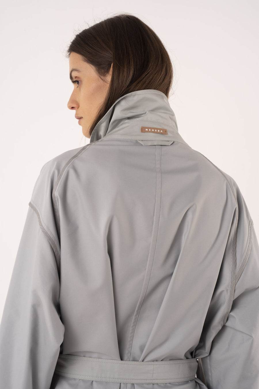 Sage cotton reversible trench coat