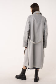 Sage cotton reversible trench coat