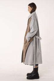 Sage cotton reversible trench coat