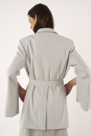 Sage viscose&wool belted jacket