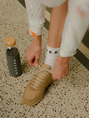 Camel leather marathon unisex sneakers