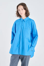 Cobalt blue luxury cotton tailored shirt