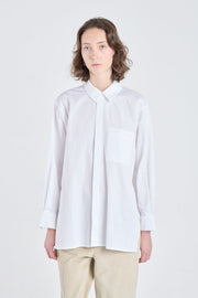 White cotton textured shirt
