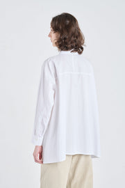 White cotton textured shirt