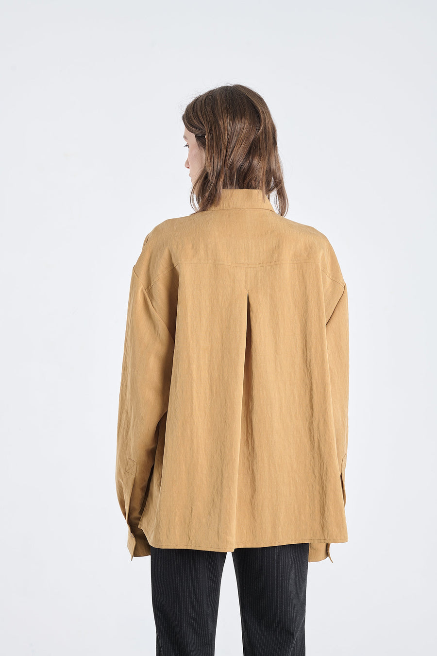 Tawny beige lyocell workwear shirt