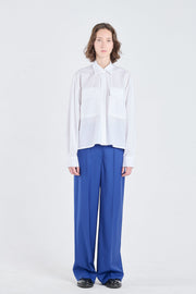 White poplin cotton workwear shirt