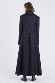 Dark blue tailored winter coat