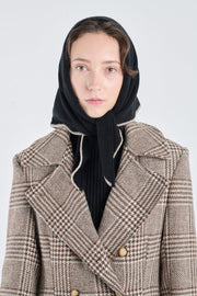 Natural wool tailored winter coat