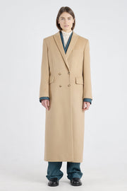 Oatmeal wool&cashmere tailored coat