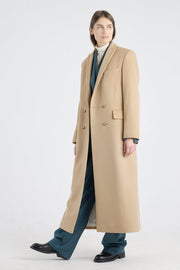 Oatmeal wool&cashmere tailored coat