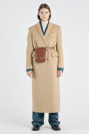 Oatmeal wool&cashmere tailored coat