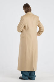 Oatmeal wool&cashmere tailored coat