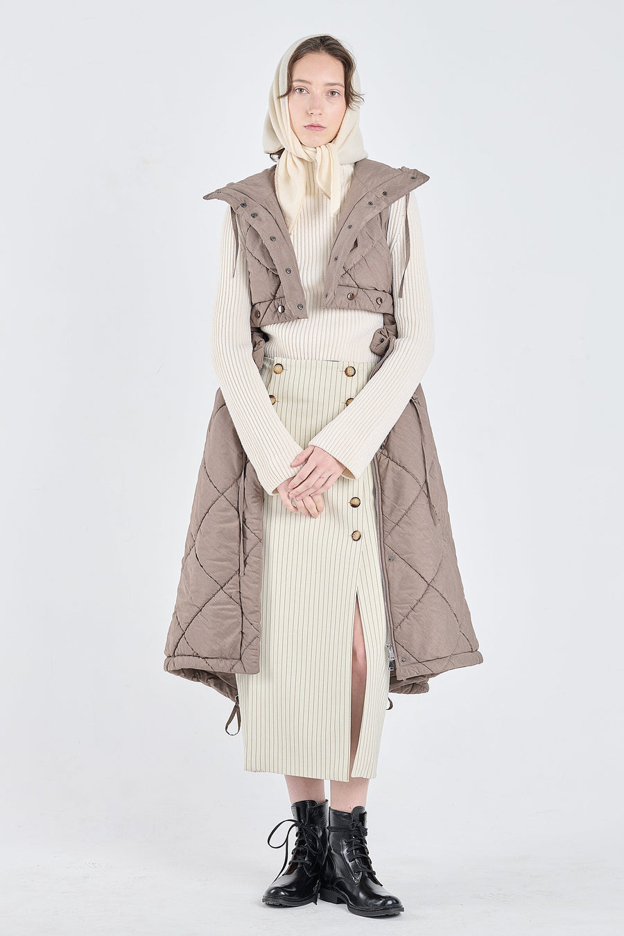 Taffy quilted two piece vest