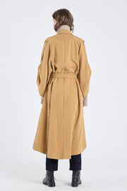 Tawny beige lyocell coat dress