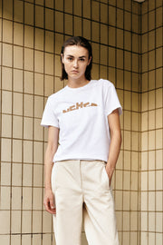 White cotton jersey ''HIDE&SEEK LOGO'' t-shirt
