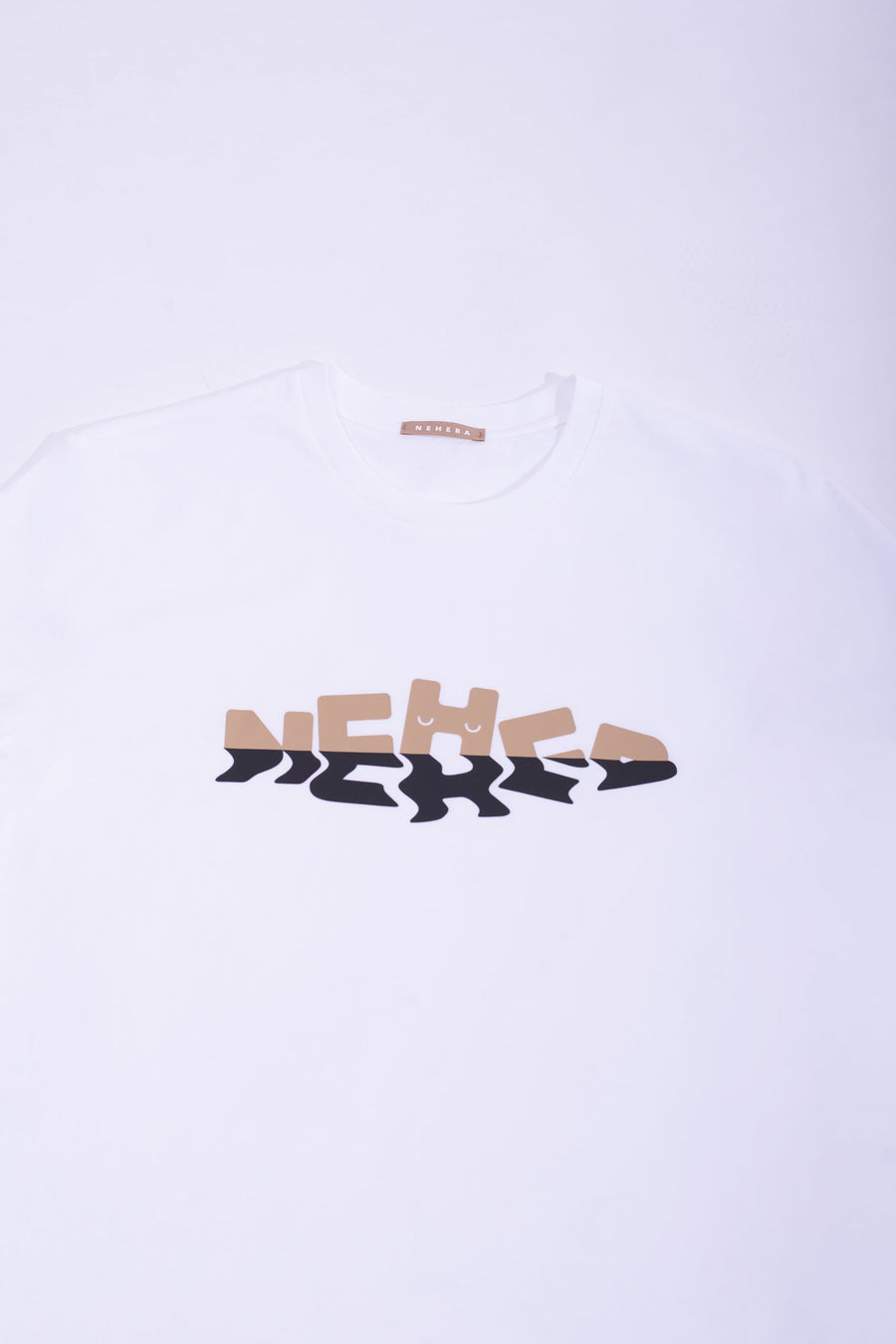 White cotton jersey ''HIDE&SEEK LOGO REFLECTION'' t-shirt