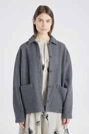 Grey wool chore jacket