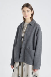 Grey wool chore jacket