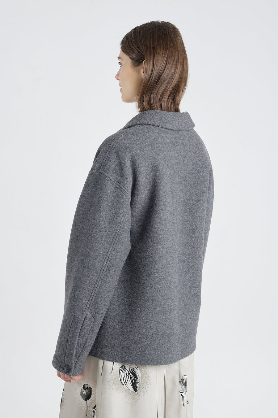 Grey wool chore jacket