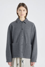 Grey wool chore jacket