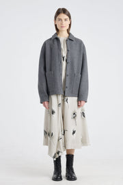 Grey wool chore jacket