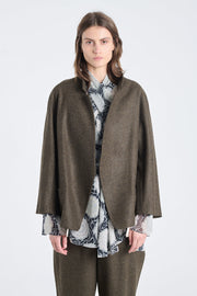 Khaki merino flannel jacket