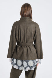 Khaki merino flannel jacket