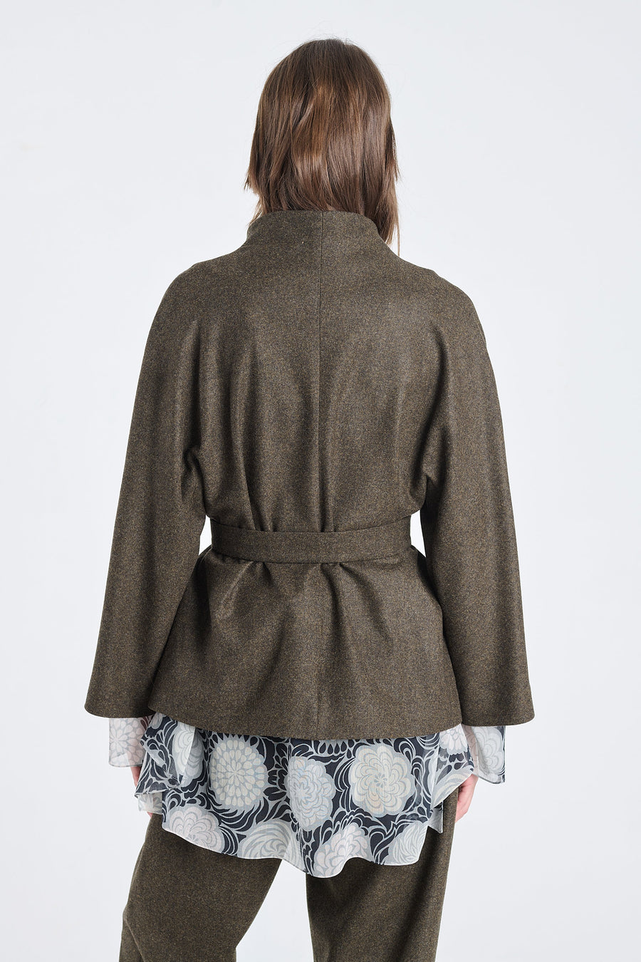Khaki merino flannel jacket