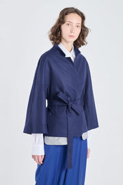 Prussian blue merino flannel jacket
