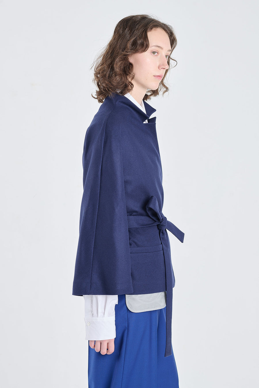 Prussian blue merino flannel jacket