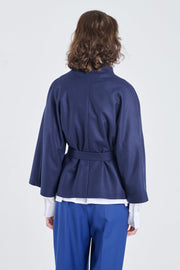 Prussian blue merino flannel jacket