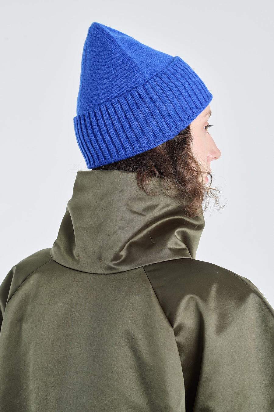 Cobalt blue extra fine merino beanie