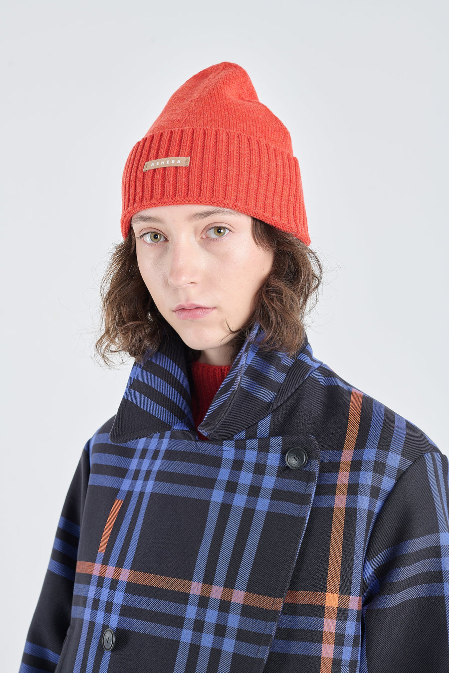 Brick red extra fine merino beanie