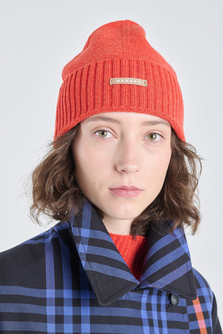 Brick red extra fine merino beanie