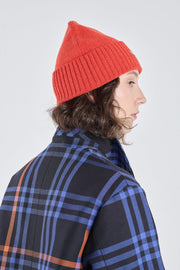 Brick red extra fine merino beanie