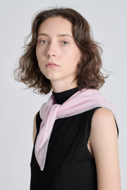 Pink&grey cashmere triangle scarf