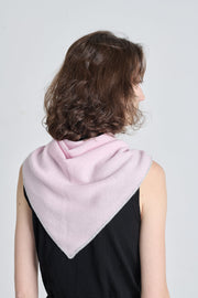 Pink&grey cashmere triangle scarf