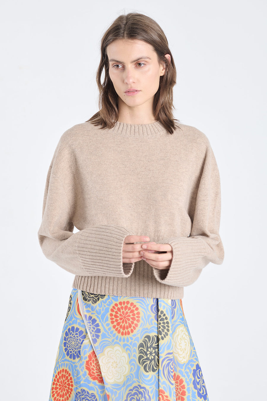 Nomad cashmere cropped crewneck