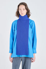 Cobalt blue extra fine merino turtleneck