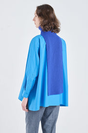 Cobalt blue extra fine merino turtleneck