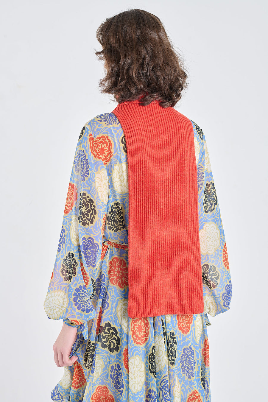 Luminious red extra fine merino turtleneck