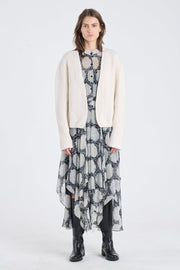 Light ivory merino wool chunky cardigan