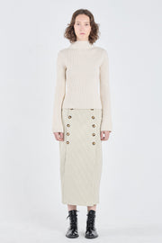 Light ivory merino wool chunky pullover