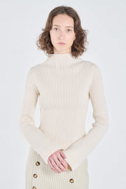 Light ivory merino wool chunky pullover
